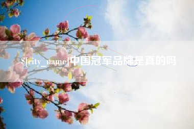 扬中中国冠军品牌是真的吗