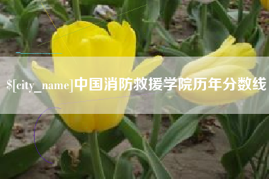 扬中中国消防救援学院历年分数线