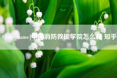 扬中中国消防救援学院怎么样 知乎