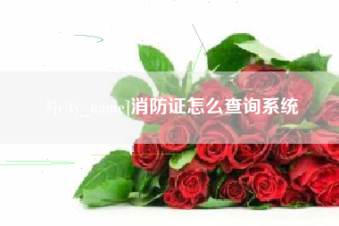扬中消防证怎么查询系统