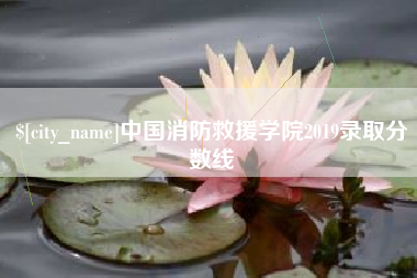 扬中中国消防救援学院2019录取分数线