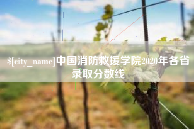 扬中中国消防救援学院2020年各省录取分数线