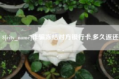 扬中诈骗冻结对方银行卡,多久返还