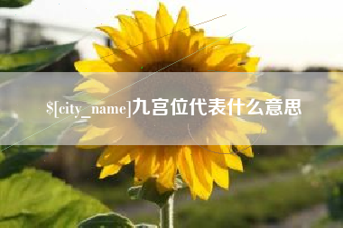 扬中九宫位代表什么意思
