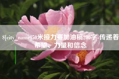 扬中50米接力赛加油稿200字-传递着希望、力量和信念
