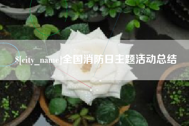 扬中全国消防日主题活动总结