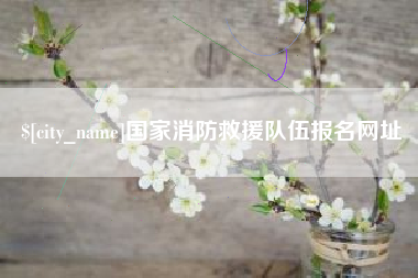 扬中国家消防救援队伍报名网址