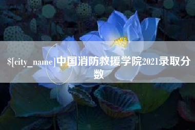扬中中国消防救援学院2021录取分数