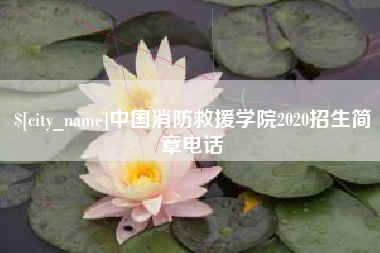 扬中中国消防救援学院2020招生简章电话