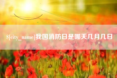 扬中我国消防日是哪天几月几日