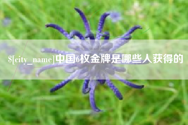 扬中中国6枚金牌是哪些人获得的