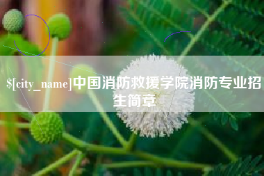 扬中中国消防救援学院消防专业招生简章