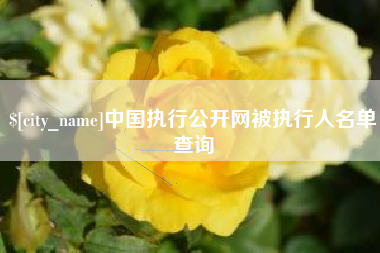 扬中中国执行公开网被执行人名单查询