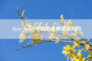 扬中中国的金牌是金的吗
