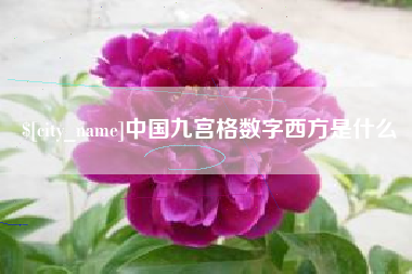 扬中中国九宫格数字西方是什么