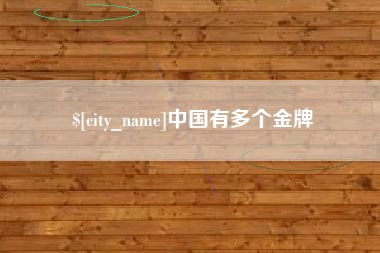 扬中中国有多个金牌
