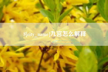 扬中九宫怎么解释