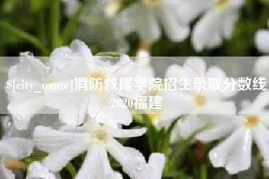 扬中消防救援学院招生录取分数线2020福建