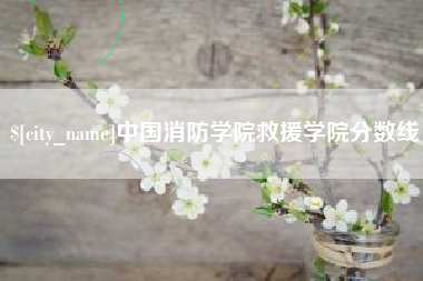 扬中中国消防学院救援学院分数线